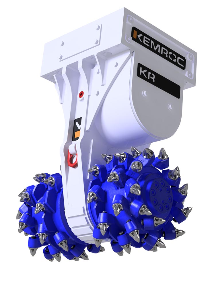 fresadora de tambor rotativo com engrenagens kemroc kr 10 para escavadoras de 0.6 a 3 toneladas