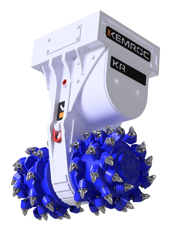 fresadora de tambor rotativo com engrenagens kemroc kr 110c para escavadoras de 20 a 35 toneladas