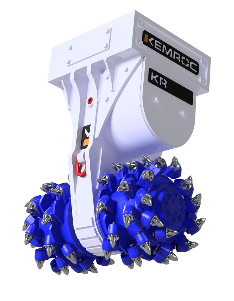 fresadora de tambor rotativo com engrenagens kemroc kr 120 para escavadoras de 25 a 45 toneladas