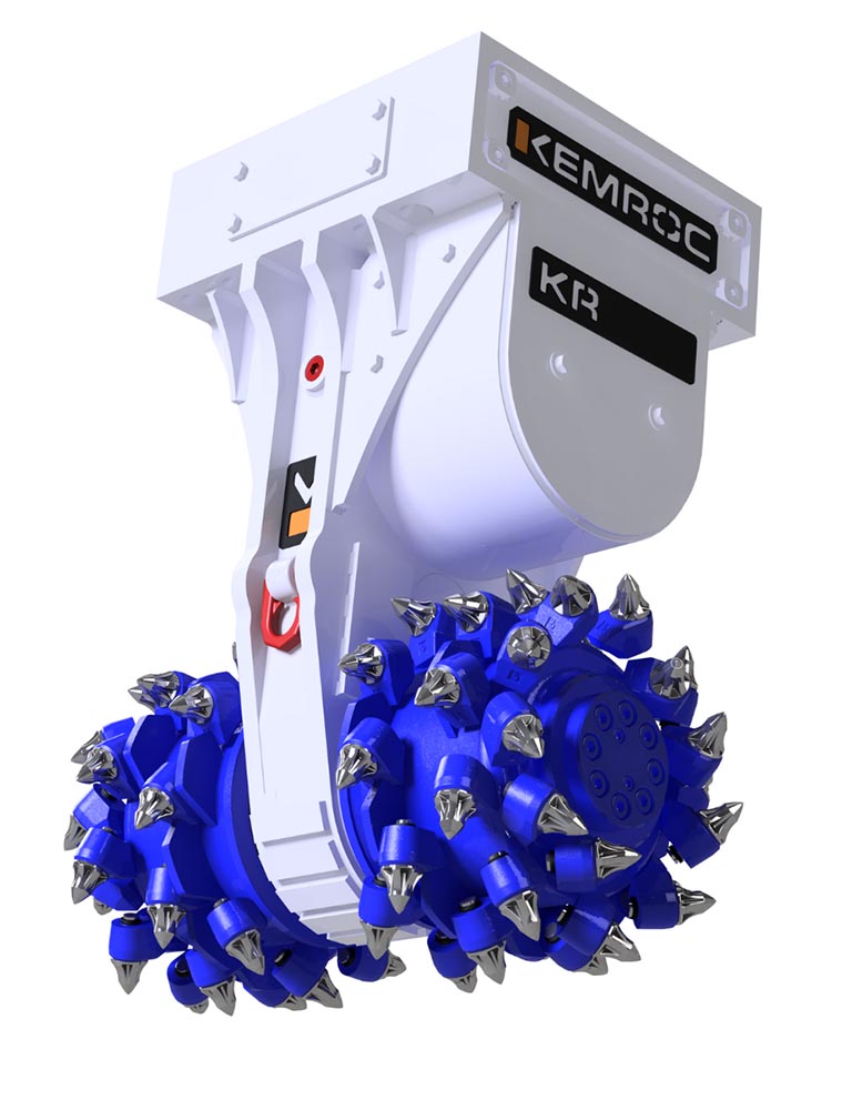 fresadora de tambor rotativo com engrenagens kemroc kr 150 para escavadoras de 30 a 50 toneladas
