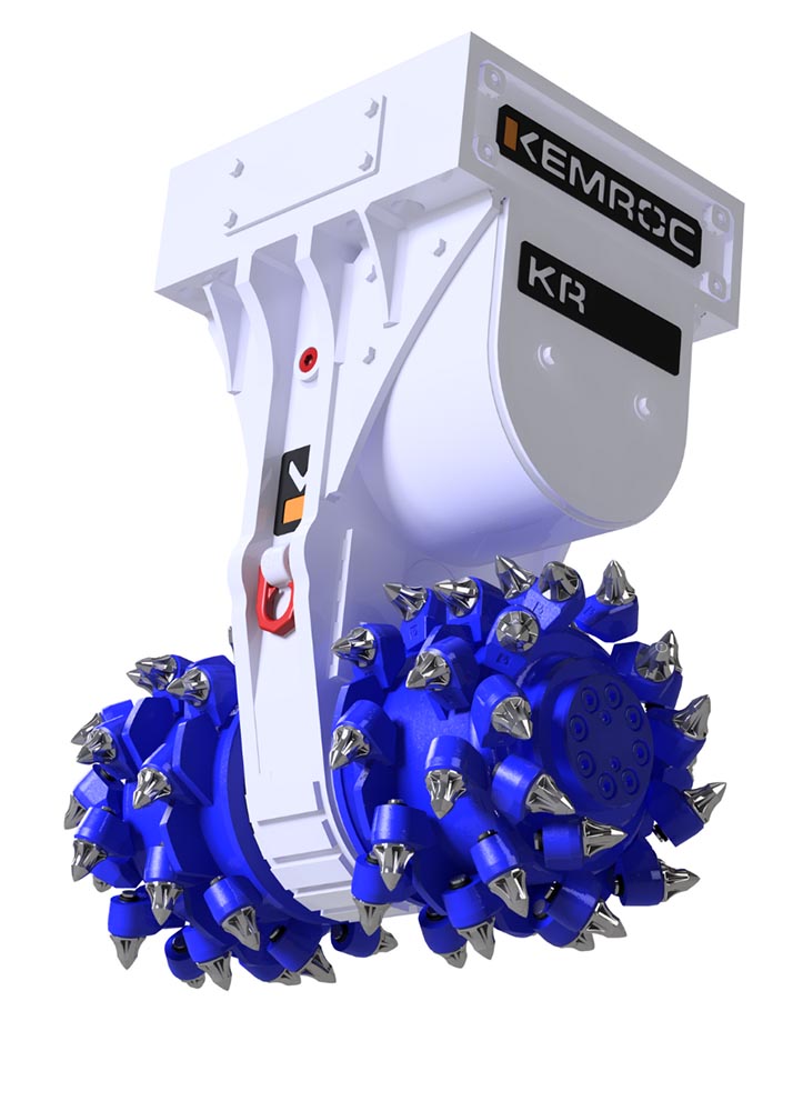 fresadora de tambor rotativo com engrenagens kemroc kr 175c para escavadoras de 40 a 55 toneladas