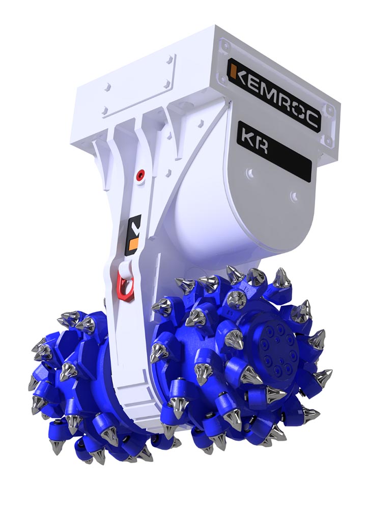 fresadora de tambor rotativo com engrenagens kemroc kr 35 para escavadoras de 5 a 8 toneladas