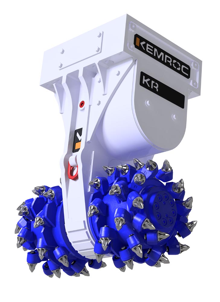 fresadora de tambor rotativo com engrenagens kemroc kr 400c para escavadoras de 80 a 125 toneladas