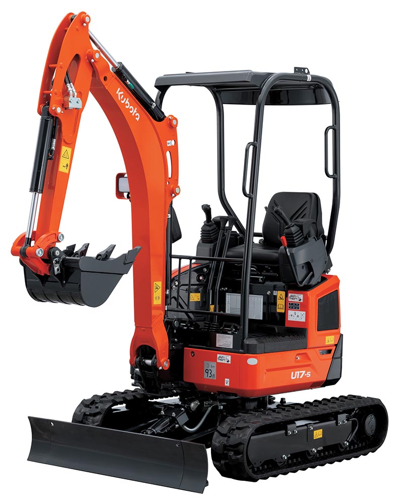 mini-escavadora Kubota u17-5 de 1.7 toneladas